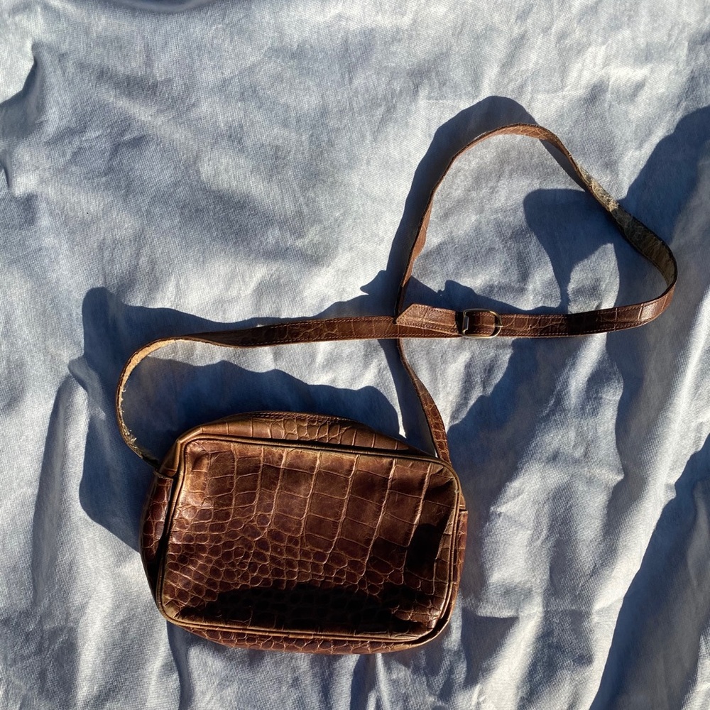 COPY - Genuine Leather, brown, crossbody purse.